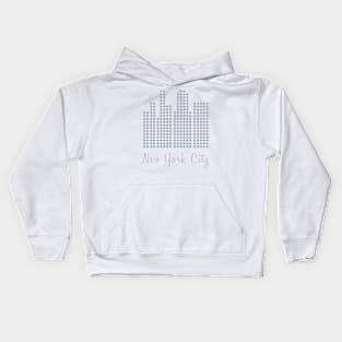 New York City dotted skyline Kids Hoodie